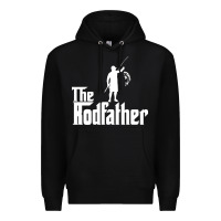 Black Fishing The Rodfather Premium Hoodie - linhVisuals