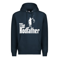 Navy Fishing The Rodfather Premium Hoodie - linhVisuals