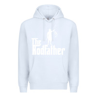 White Fishing The Rodfather Premium Hoodie - linhVisuals