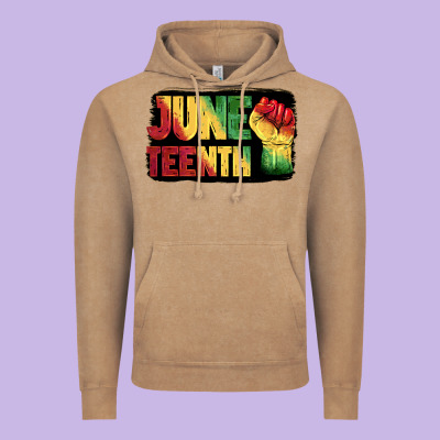 Juneteenth Vintage Hoodie Designed By Barkaloodesign