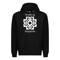 Black BREAKING BENJAMIN - BLACK AND WHITE Premium Hoodie - linhVisuals