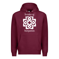 Burgundy BREAKING BENJAMIN - BLACK AND WHITE Premium Hoodie - linhVisuals