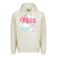 Oatmeal Heather little miss cottontail easter Premium Hoodie - linhVisuals