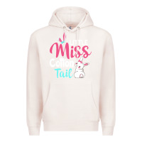 Pale Pink little miss cottontail easter Premium Hoodie - linhVisuals