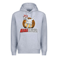 Heather Grey mamasaurus Premium Hoodie - linhVisuals