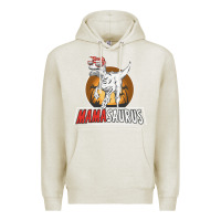 Oatmeal Heather mamasaurus Premium Hoodie - linhVisuals