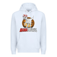 White mamasaurus Premium Hoodie - linhVisuals