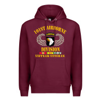 Burgundy Airborne 101st division Premium Hoodie - linhVisuals