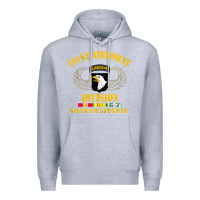 Heather Grey Airborne 101st division Premium Hoodie - linhVisuals