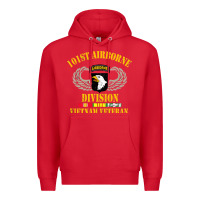 Red Airborne 101st division Premium Hoodie - linhVisuals