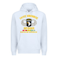 White Airborne 101st division Premium Hoodie - linhVisuals