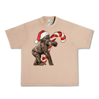 Burro Christmas Candy Cane Baby Gorilla Urban Heavy Tee - LillyAllenDesigns