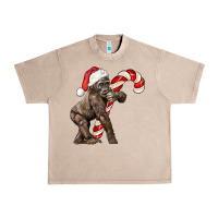 French Oak Christmas Candy Cane Baby Gorilla Urban Heavy Tee - LillyAllenDesigns