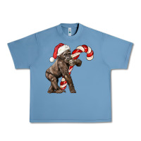Pebble Blue Christmas Candy Cane Baby Gorilla Urban Heavy Tee - LillyAllenDesigns