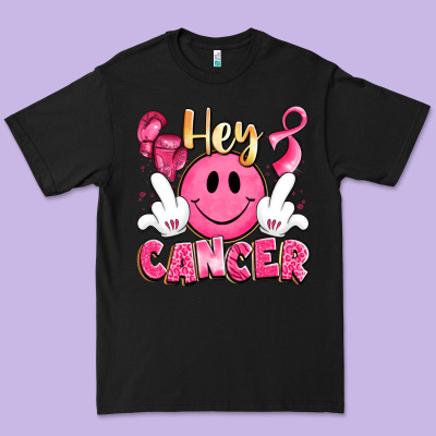 Hey Cancer With Middle Fingers Premium Tee Designed By Lillyallendesigns