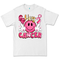 White hey cancer with middle fingers Premium Tee - LillyAllenDesigns