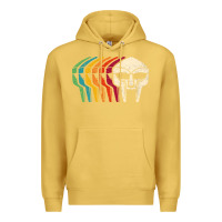 Antique Gold Retro Mask Doom Premium Hoodie - linhVisuals