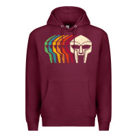 Burgundy Retro Mask Doom Premium Hoodie - linhVisuals
