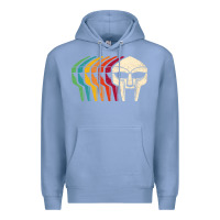 Colony Blue Retro Mask Doom Premium Hoodie - linhVisuals