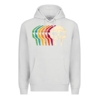 Dove Grey Retro Mask Doom Premium Hoodie - linhVisuals
