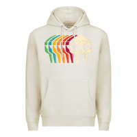 Oatmeal Heather Retro Mask Doom Premium Hoodie - linhVisuals