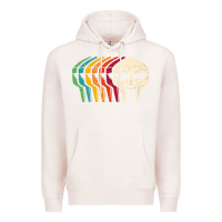 Pale Pink Retro Mask Doom Premium Hoodie - linhVisuals
