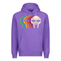 Purple Retro Mask Doom Premium Hoodie - linhVisuals