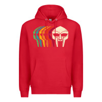 Red Retro Mask Doom Premium Hoodie - linhVisuals