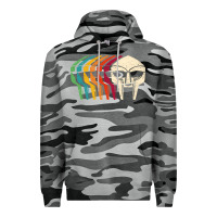 Slate Camo Retro Mask Doom Premium Hoodie - linhVisuals