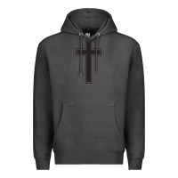 Charcoal Heather Cross Premium Hoodie - linhVisuals