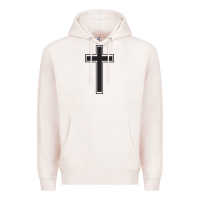 Pale Pink Cross Premium Hoodie - linhVisuals
