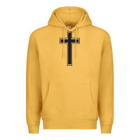 Mustard Cross Premium Hoodie - linhVisuals