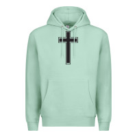 Seafoam Cross Premium Hoodie - linhVisuals