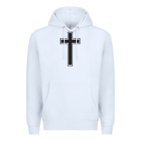 White Cross Premium Hoodie - linhVisuals
