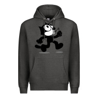 Charcoal Heather felix the black cat music Premium Hoodie - linhVisuals