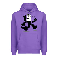 Purple felix the black cat music Premium Hoodie - linhVisuals