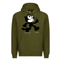 Army Green felix the black cat music Premium Hoodie - linhVisuals