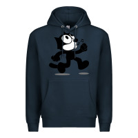 Navy felix the black cat music Premium Hoodie - linhVisuals