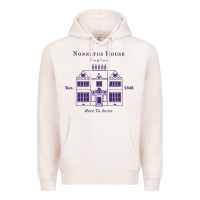 Pale Pink nonnatus house  blue ink Premium Hoodie - linhVisuals