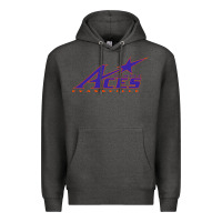 Charcoal Heather evansville purple aces Premium Hoodie - linhVisuals