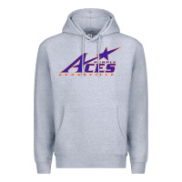 Heather Grey evansville purple aces Premium Hoodie - linhVisuals