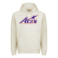 Oatmeal Heather evansville purple aces Premium Hoodie - linhVisuals