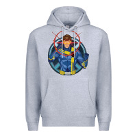 Heather Grey cyclops 2 Premium Hoodie - linhVisuals