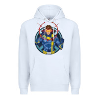 White cyclops 2 Premium Hoodie - linhVisuals