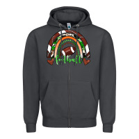 Smoke Football Rainbow Zipper Hoodie - RanaPortraitStore