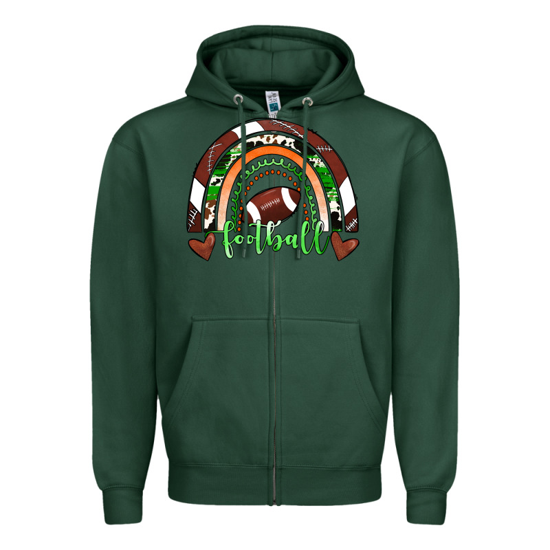 Football Rainbow Zipper Hoodie by RanaPortraitStore | Teevron