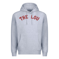 Heather Grey the lou retro louis fan tribute  loui cardinal Premium Hoodie - linhVisuals
