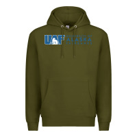 Army Green University of Alaska Fairbanks Premium Hoodie - linhVisuals