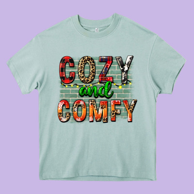 Cozy And Comfy Heavy Core Tee Designed By Fadigitalartstudio
