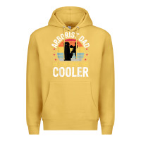 Antique Gold arborist dad tree climber logger woodworker chainsaw mens t shirt Premium Hoodie - linhVisuals